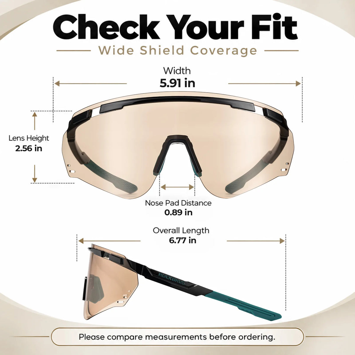 ROCKBROS SP414 Revo photochromic cycling sunglasses with UV400 protection, windproof sports eyewear for men and women.
#options_Glossy Black (Photochromic)