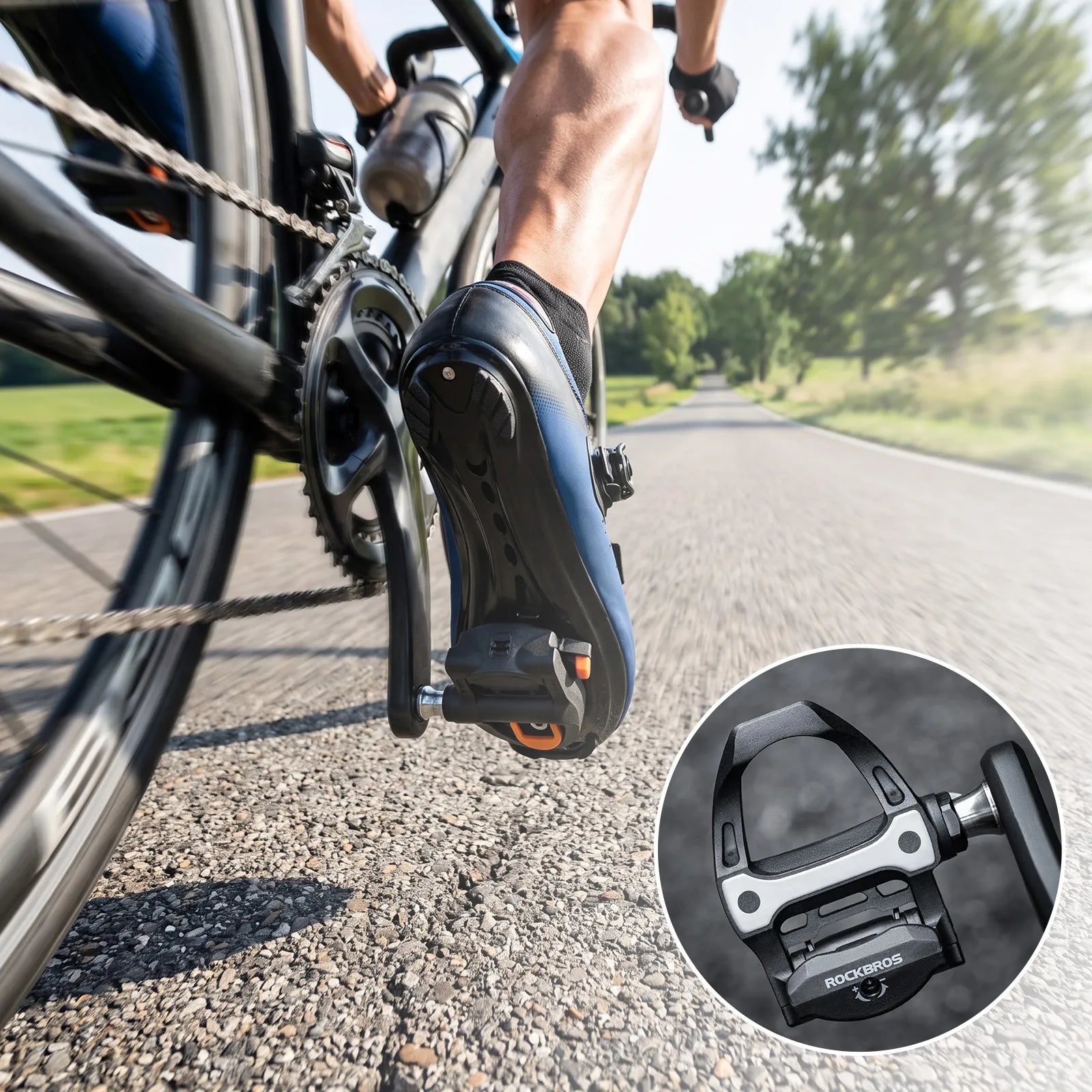 ROCKBROS Road Bike SPD Lock Pedals Fit Shimano Main Product Shot