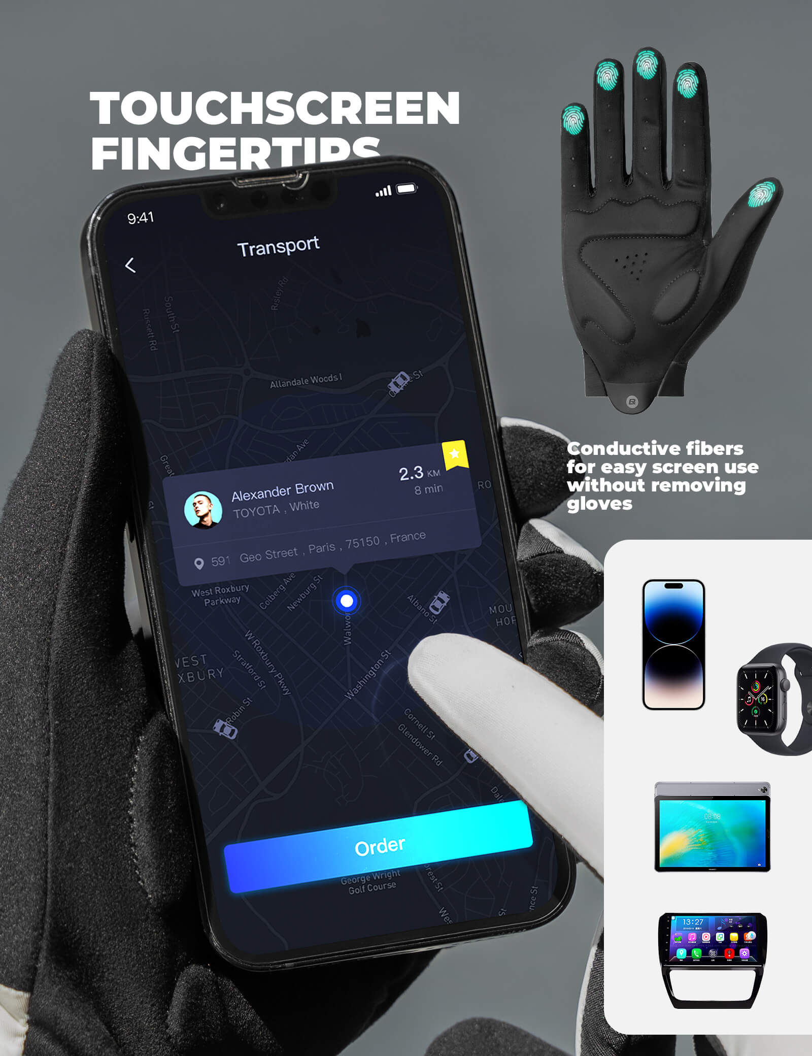 rockbros lightweight full-finger cycling gloves for summer riding.
#color_black