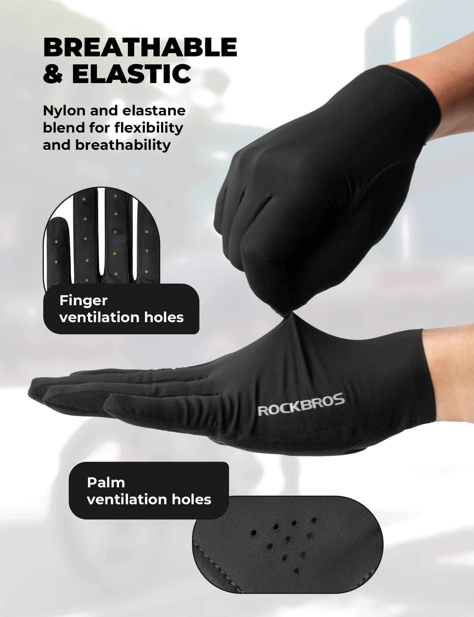 rockbros lightweight full-finger cycling gloves for summer riding.
#color_pale violet