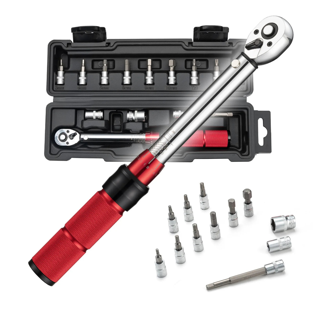 ROCKBROS adjustable 2-24Nm torque wrench set for bicycle maintenance