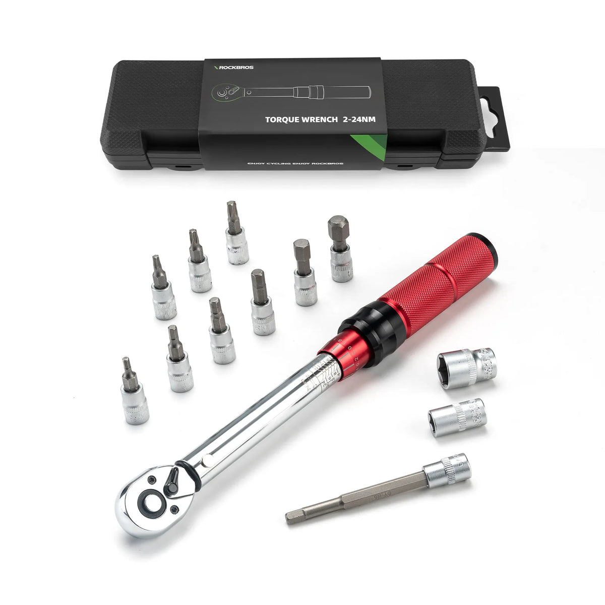 ROCKBROS adjustable 2-24Nm torque wrench set for bicycle maintenance