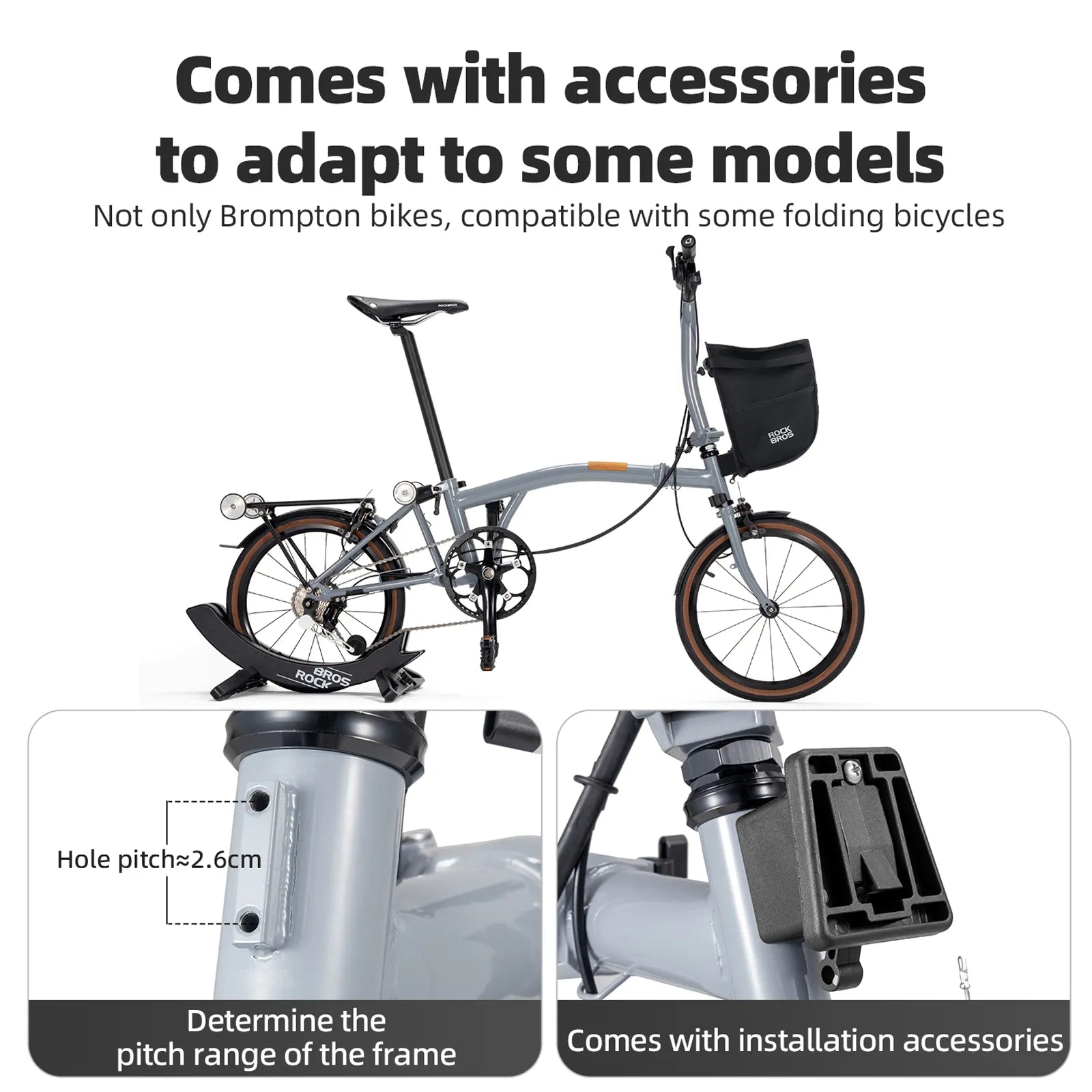 Rockbros W016 UrbanRide Folding Bike Handbag, Black Multi-functional Handbag for Urban Commuting.
#color_black