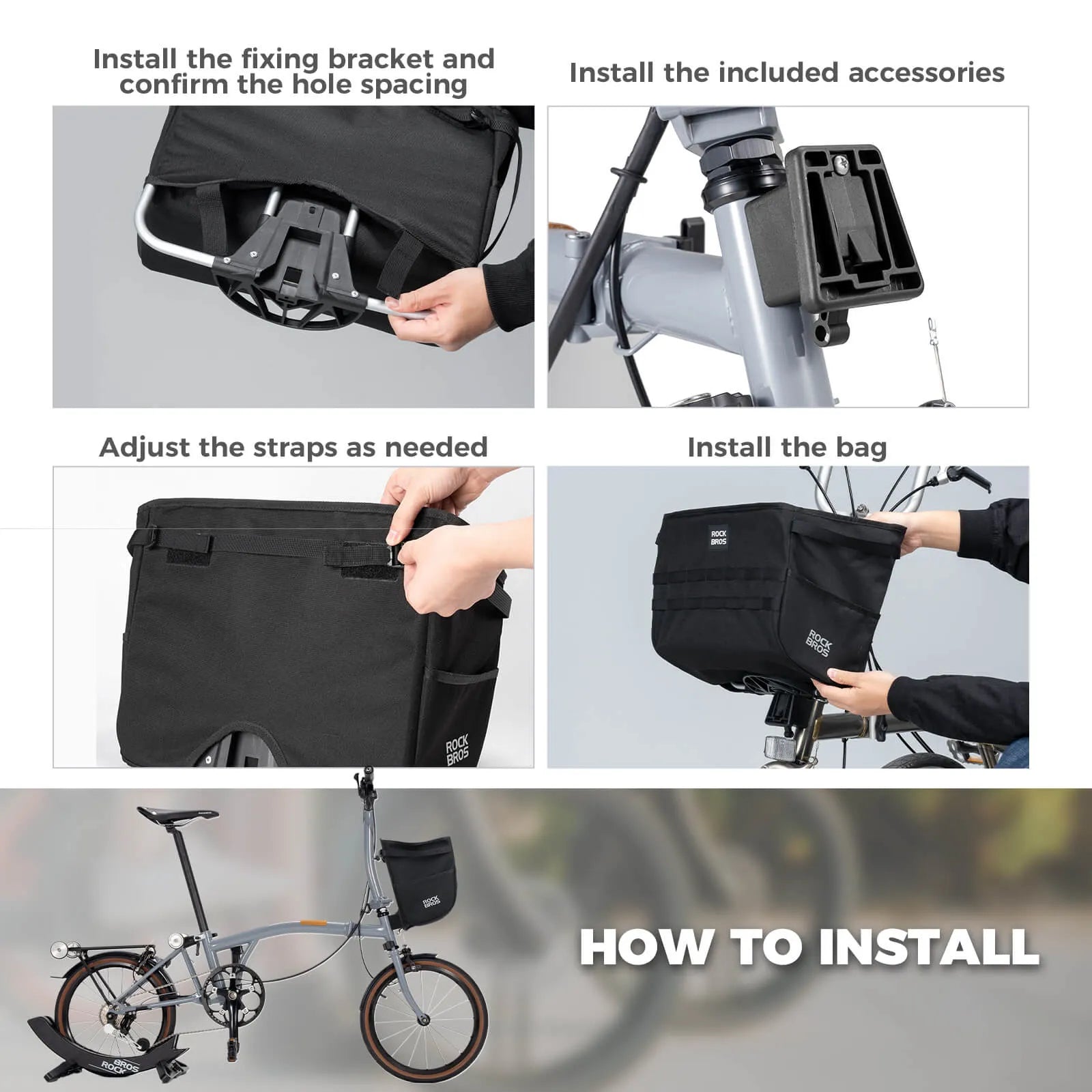 Rockbros W016 UrbanRide Folding Bike Handbag, Black Multi-functional Handbag for Urban Commuting.
#color_purple