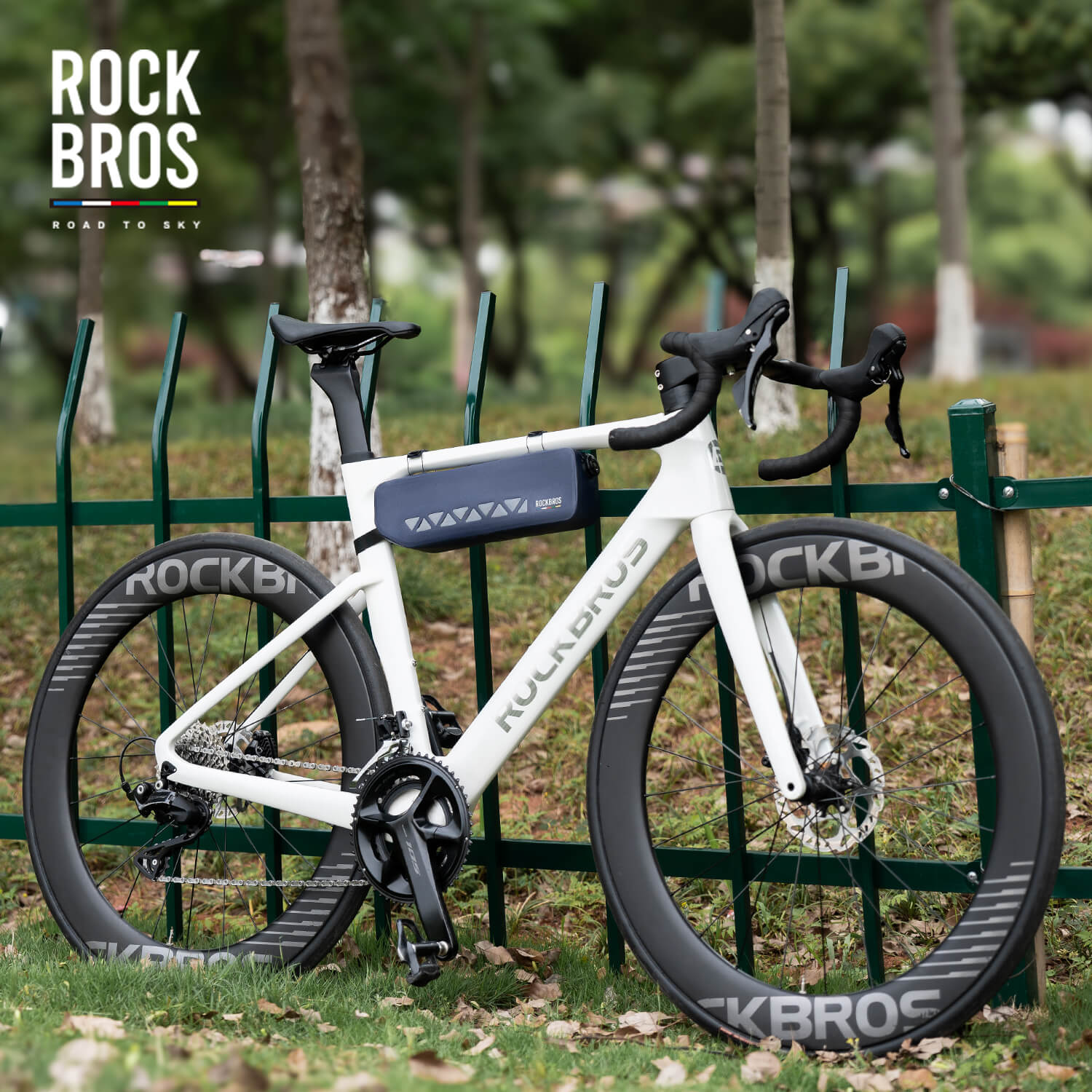 ROCKBROS waterproof bicycle frame bag for outdoor adventures
#color_orange