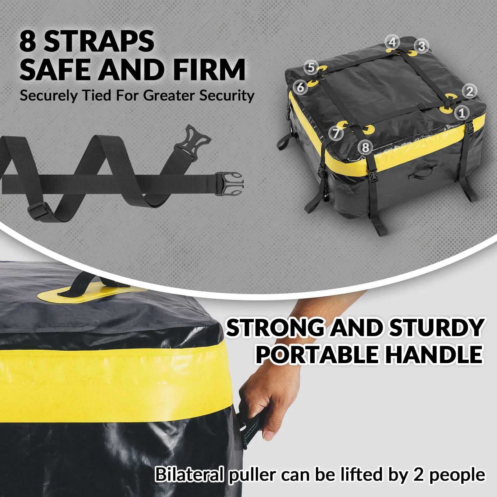 RockBros 300L heavy duty waterproof rooftop cargo bag for car roof storage