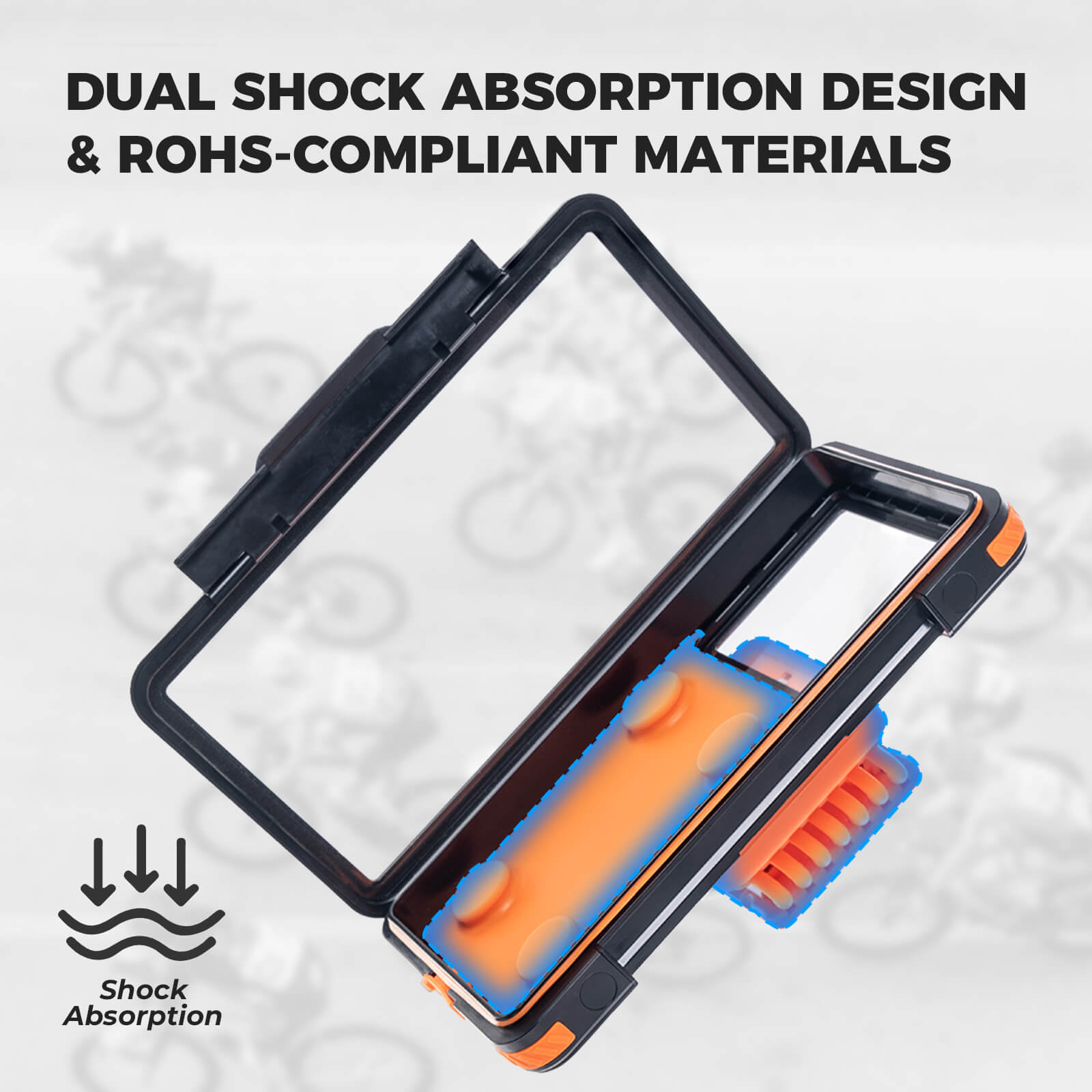 rockbros waterproof magnetic bike phone mount for cycling.
#options_handlebar