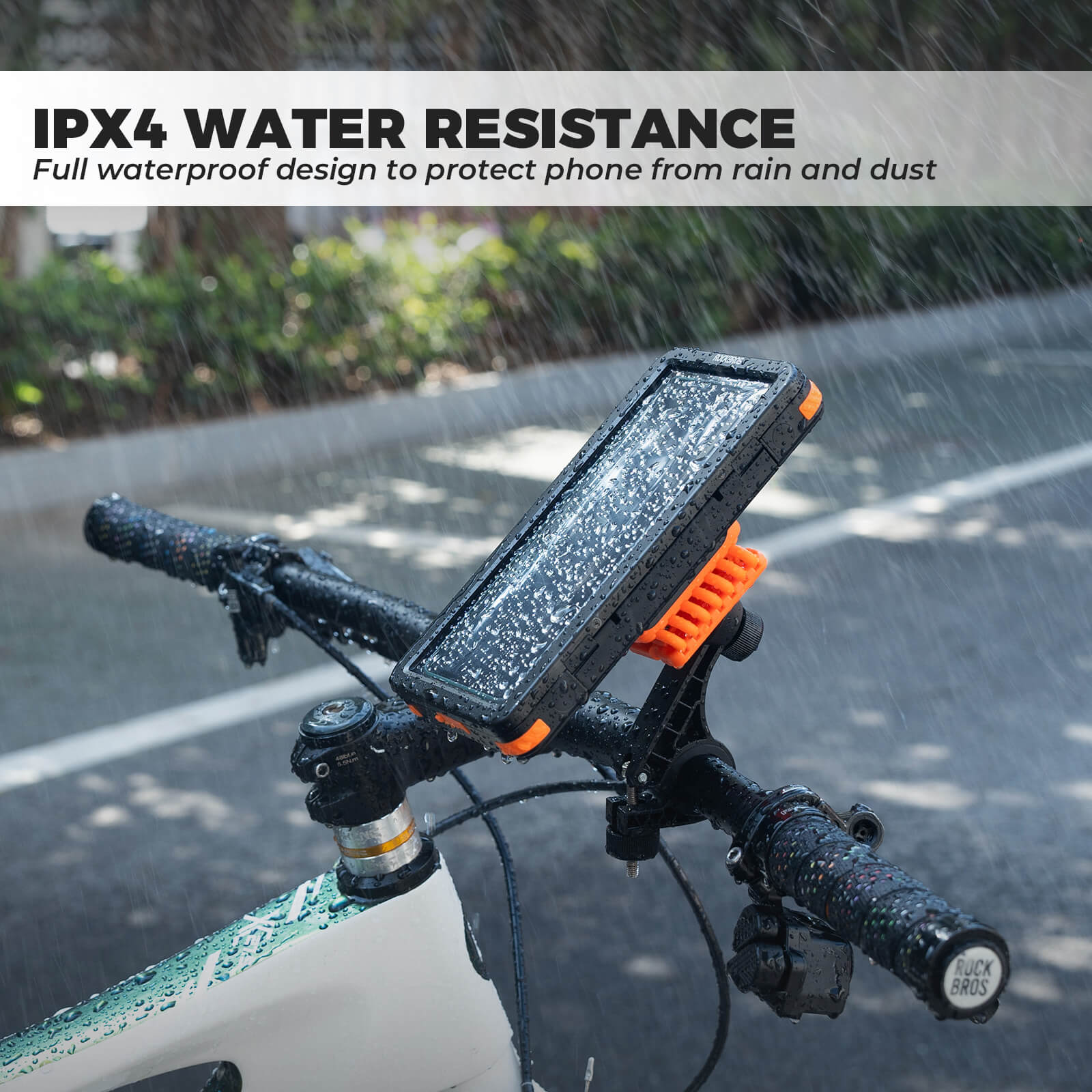 rockbros waterproof magnetic bike phone mount for cycling.
#options_mirror