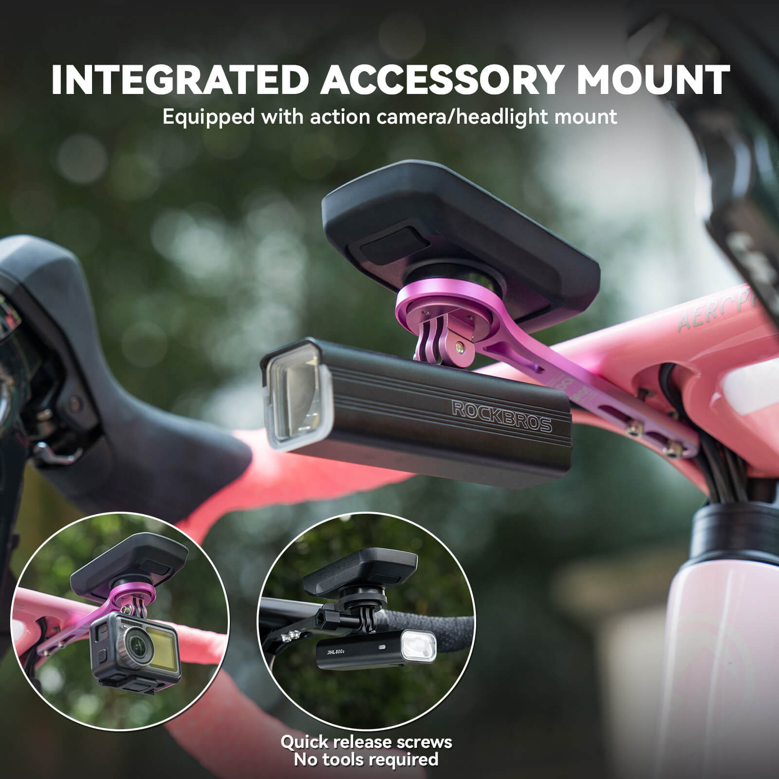rockbros one-piece handlebar extension mount for bikes.
#option_purple