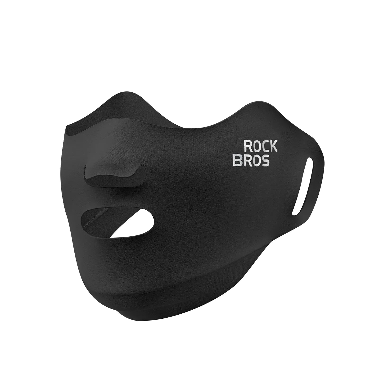 ROCKBROS windproof thermal face mask with breathable nose and mouth vents for cycling.
#color_black