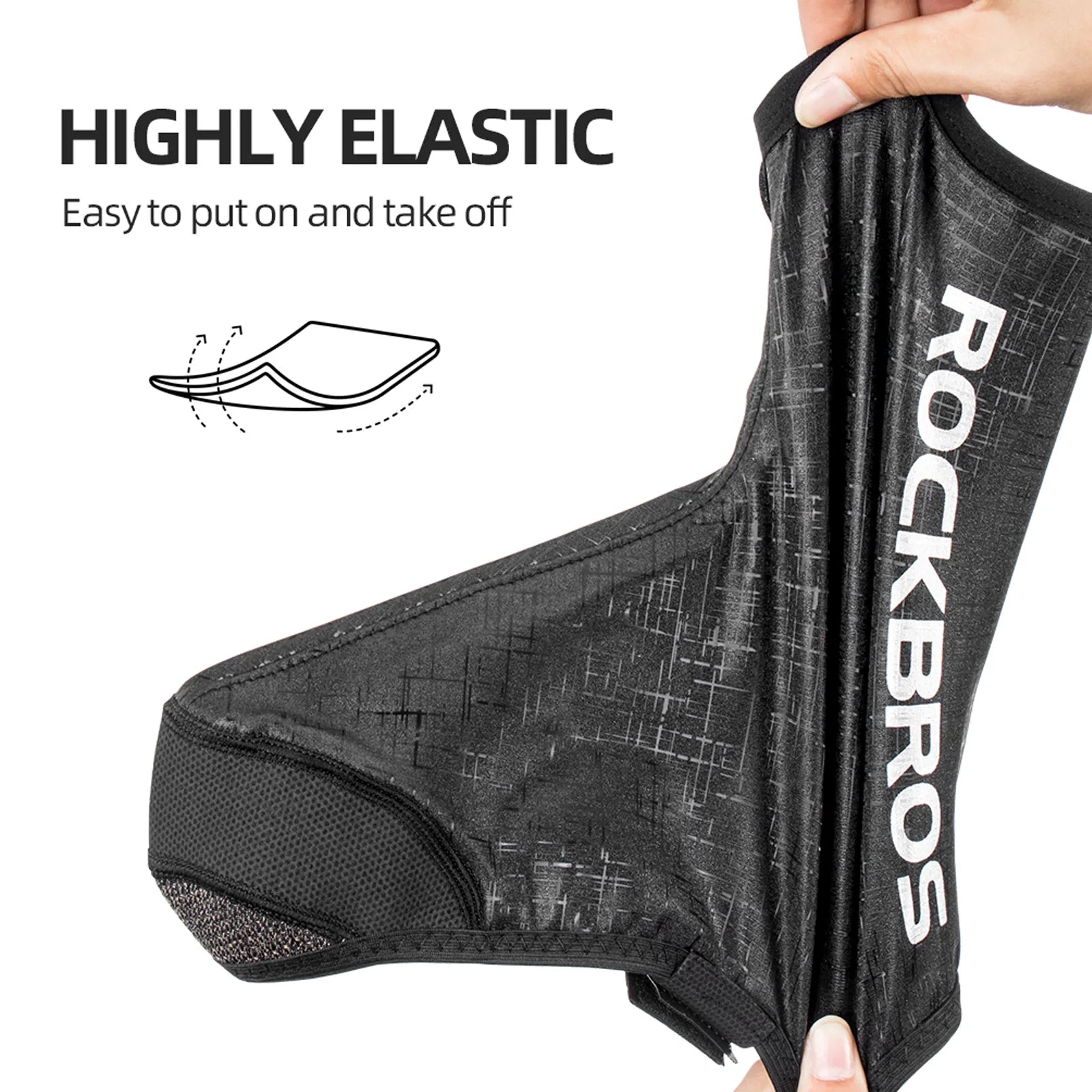 ROCKBROS winter thermal waterproof cycling shoe covers