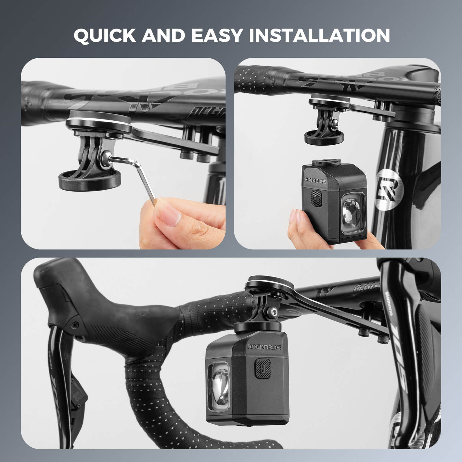 rockbros wireless remote bike headlight for night riding.
#color_black