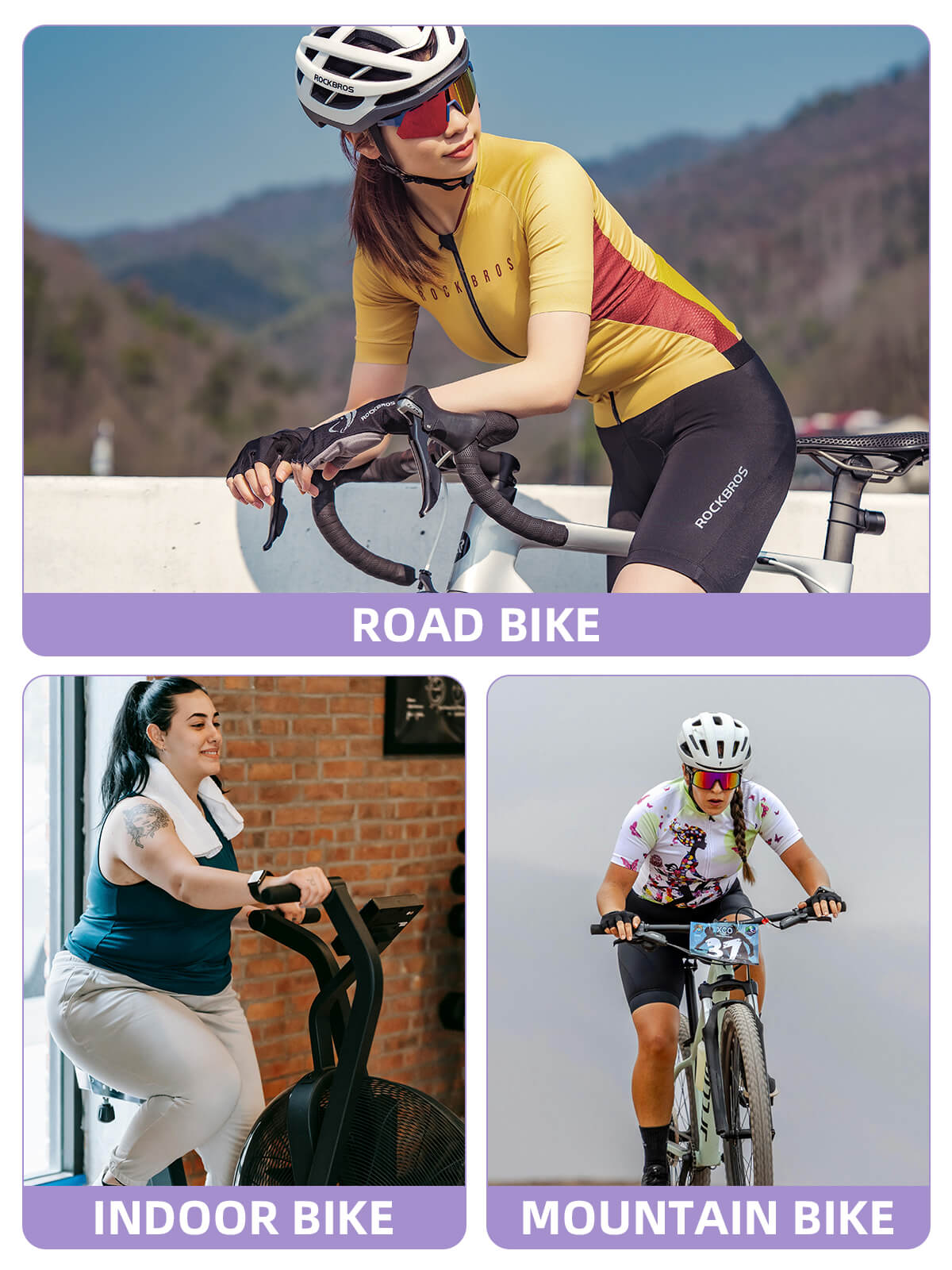rockbros women padded cycling shorts for comfortable riding.
#color_grey