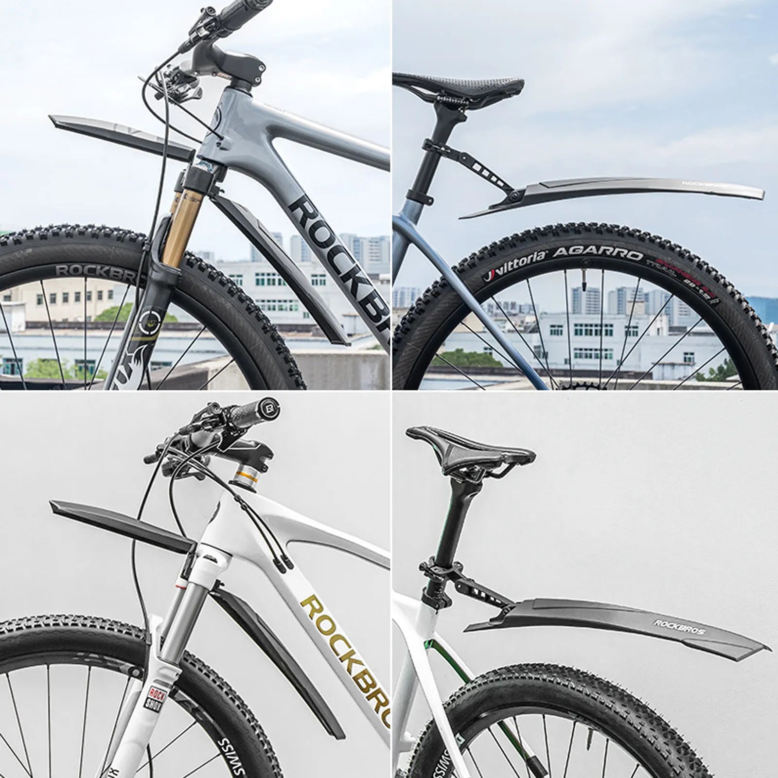 ROCKBROS WS1001 Quick Release Full Coverage MTB Mudguard Front Rear Set