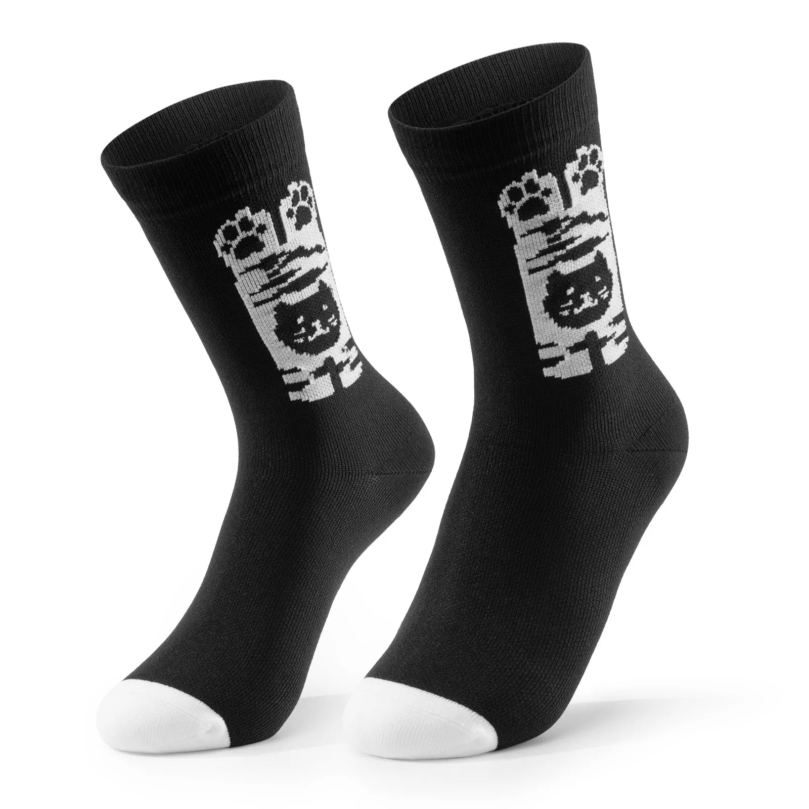 Close-up of the breathable mesh fabric on ROCKBROS youth cycling socks for moisture-wicking.
#color_black