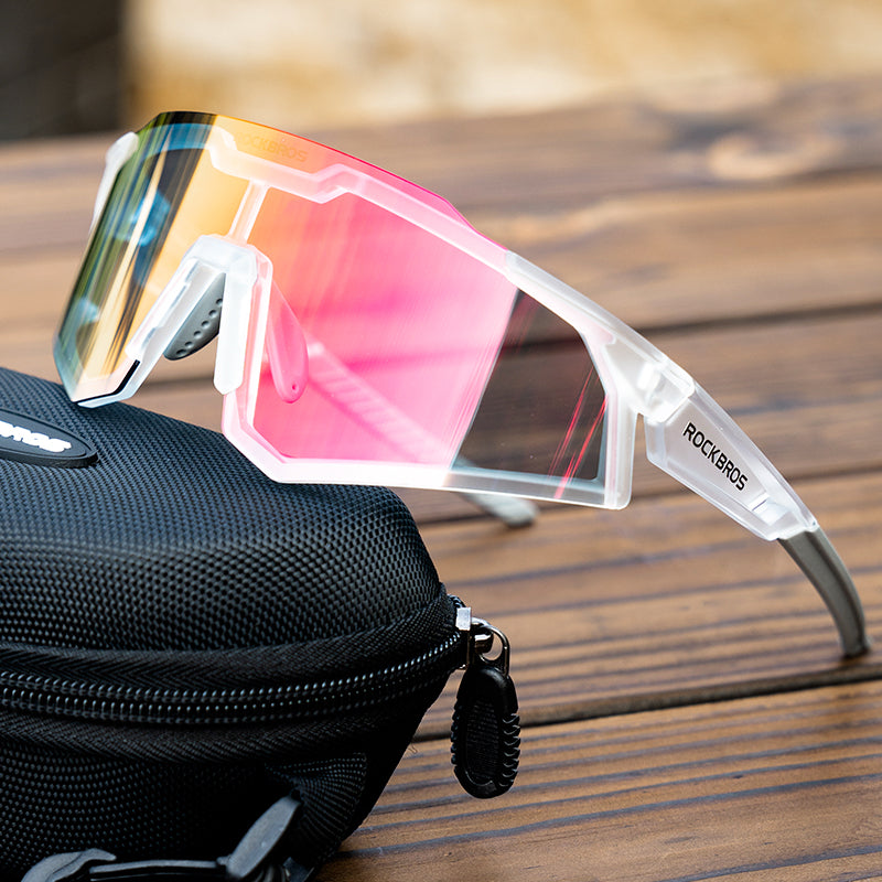 ROCKBROS Photochromic Goggle Cycling Sunglasses Sport Road Mountain Bike Glasses
#Style_Transparent Photochromic