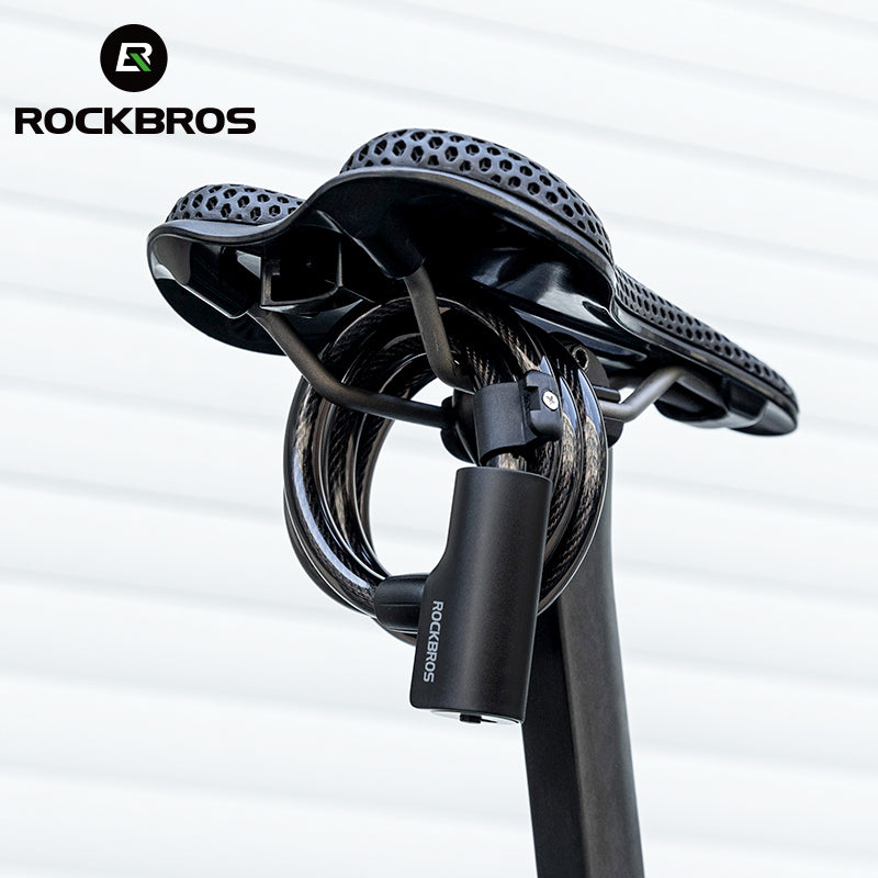 ROCKBROS Bicycle Stell Cable Lock Security Anti-theft Portable Key Lock for MTB Road Bike Motorcycle Lock