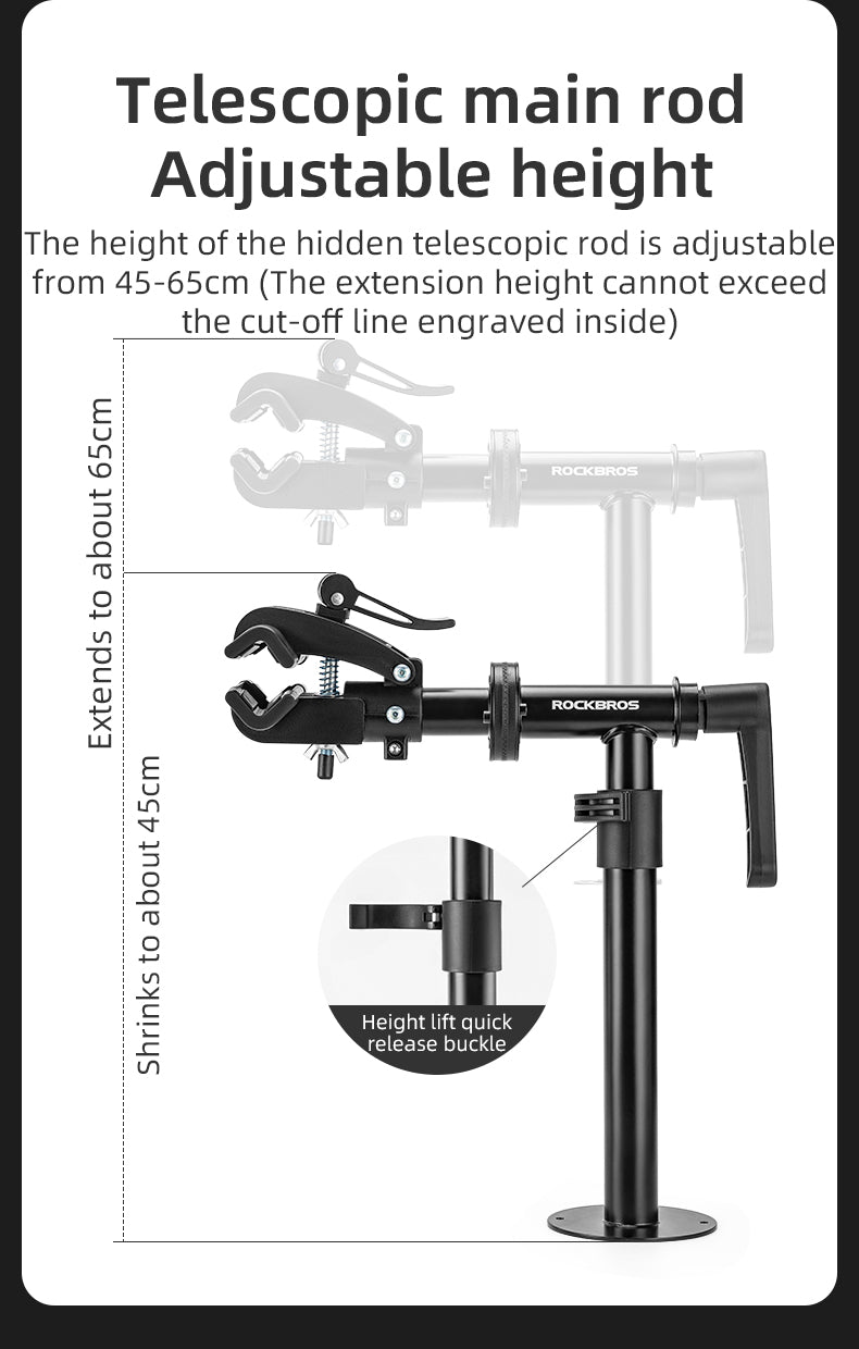 ROCKBROS Adjustable Bike Repair Stand Bench Mount Bicycle Desktop Workstand