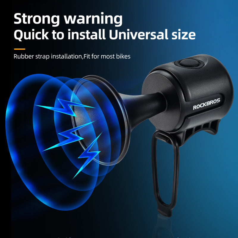 ROCKBROS Bicycle Bike Electronic Horn 100dB Cycling Bell Alarm Ring Waterproof