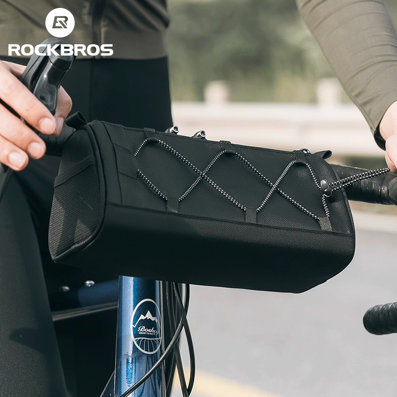 ROCKBROS Bicycle Front Handlebar Bag 1.5L Reflective MTB Road Bike Cycling Bag