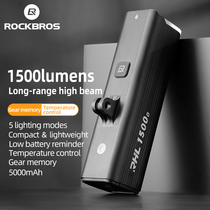 ROCKBROS RHL1000D/RHL1500D Hoisting Headlight for Bike
