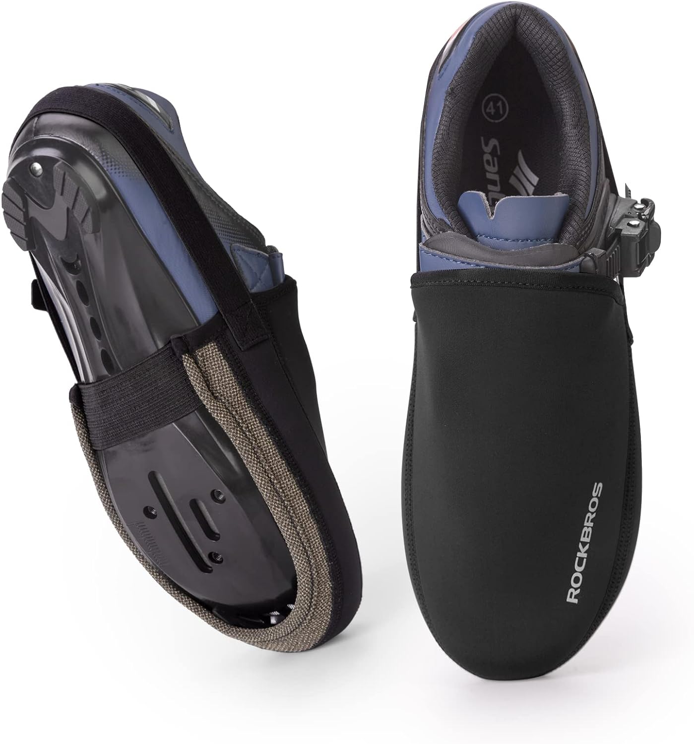 ROCKBROS Cycling Thermal Shoe Covers Windproof Waterproof Wear-Resistant Half Palm Shoe Cover