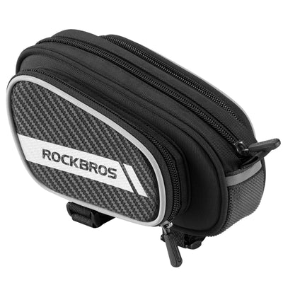 ROCKBROS Cycling Bike Top Front Tube Bag Waterproof Big Capacity Cycling Frame Bag Black