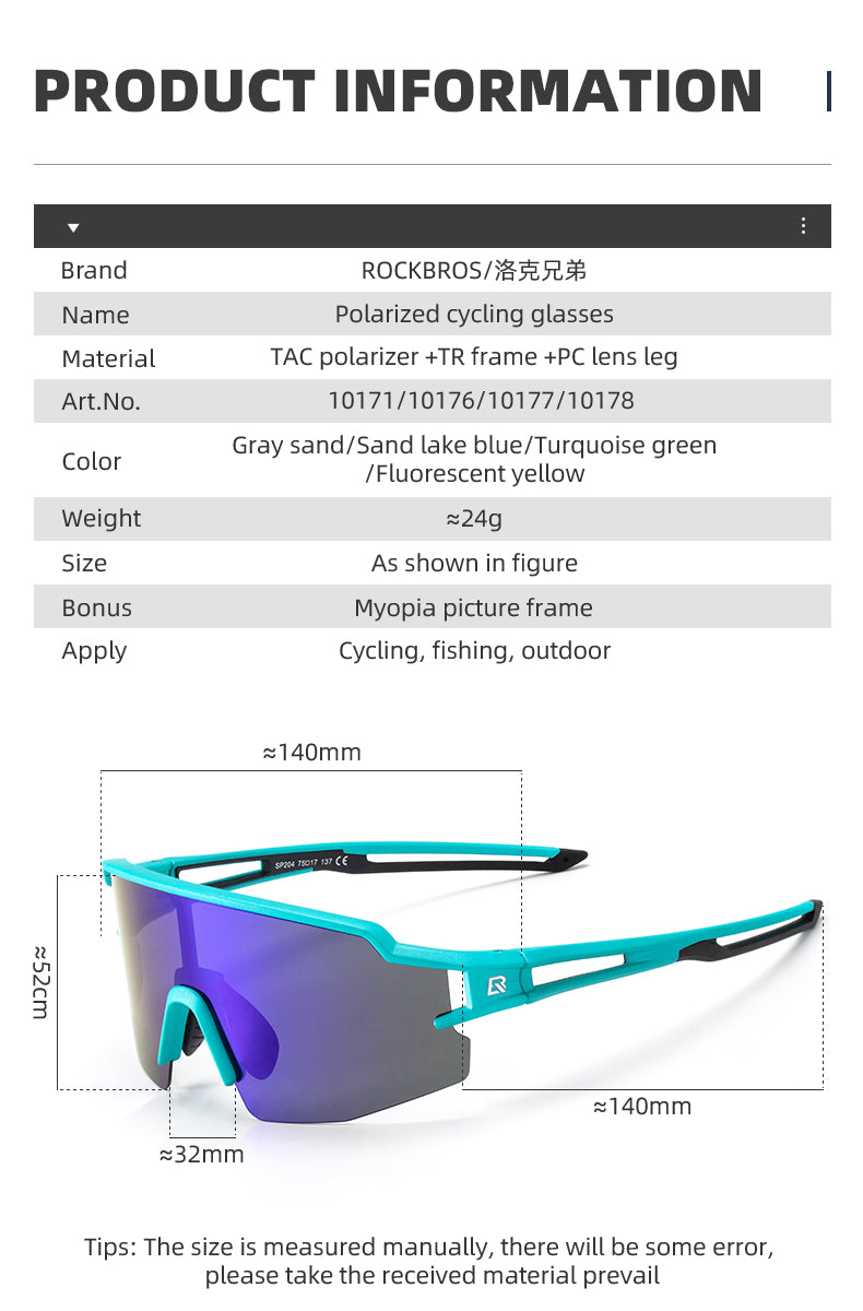 ROCKBROS Ultralight Polarized Cycling Sunglasses UV400