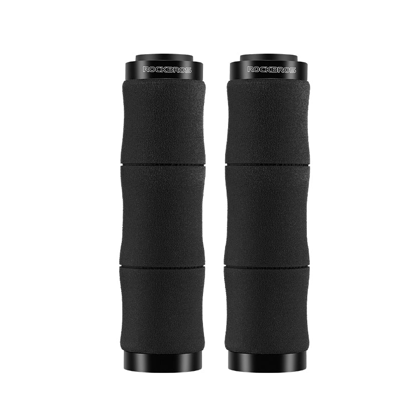 ROCKBROS Bike Grips Shock Absorption Foam Bike Handle Grips Soft Comfortable Non-Slip Double Locked on