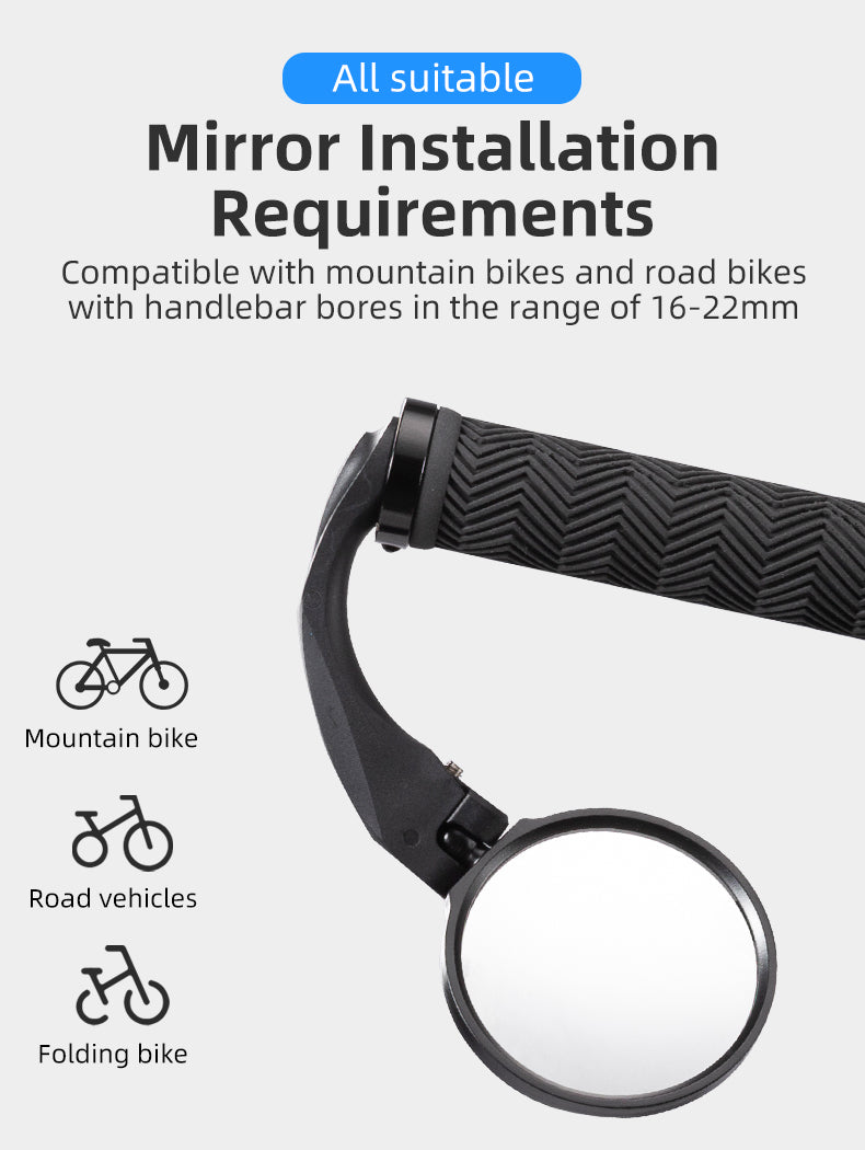 ROCKBROS Bicycle Bike Bar End Mirror Cycling Rearview