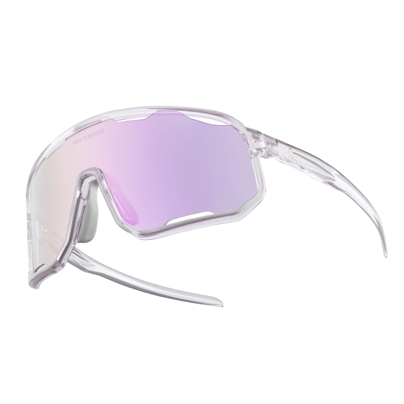 ROCKBROS photochromic sunglasses, UV400 protection, transparent cycling glasses, windproof, TR90 frame, ideal for outdoor sports 
#Color_Lavender
