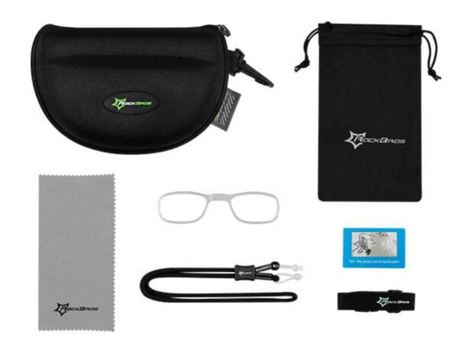 ROCKBROS Slim Polarised Sports Sunglasses With 4 Interchangeable Lens Cycling Glasses 