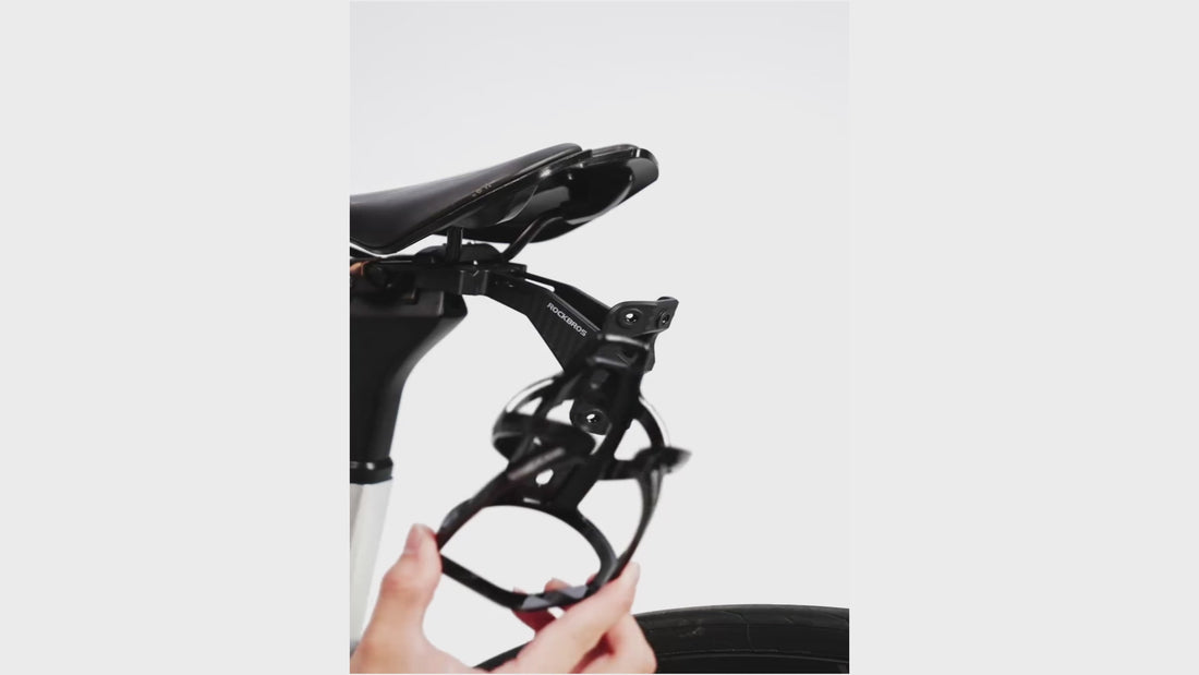 ROCKBROS water jug rack installation video showing how to install the rack and place a water jug