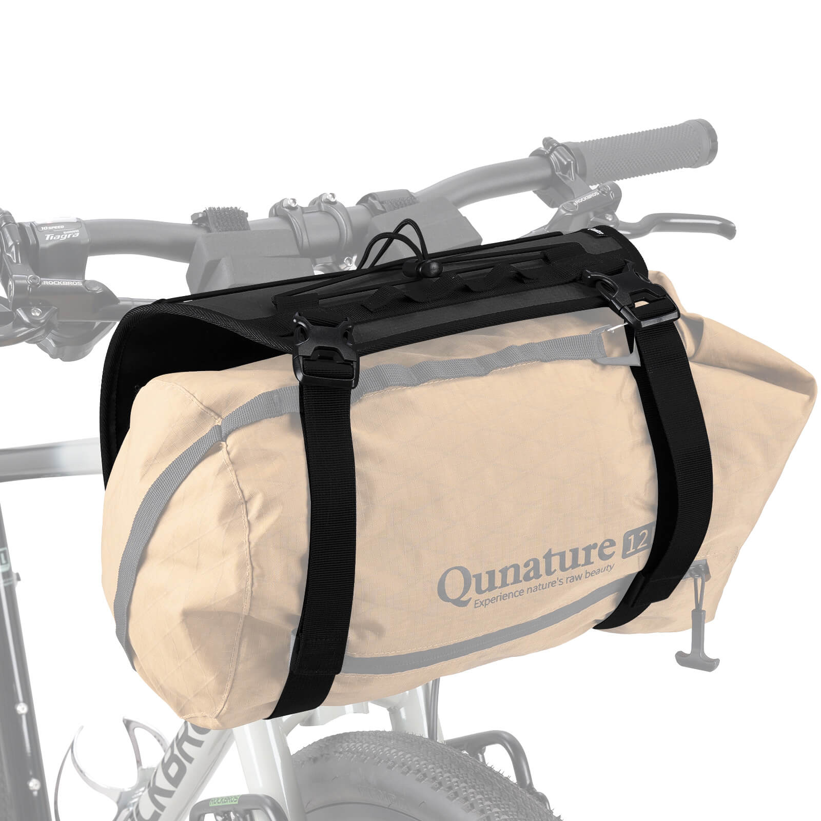 Qunature bikepacking handlebar bag extension rack
#color_black