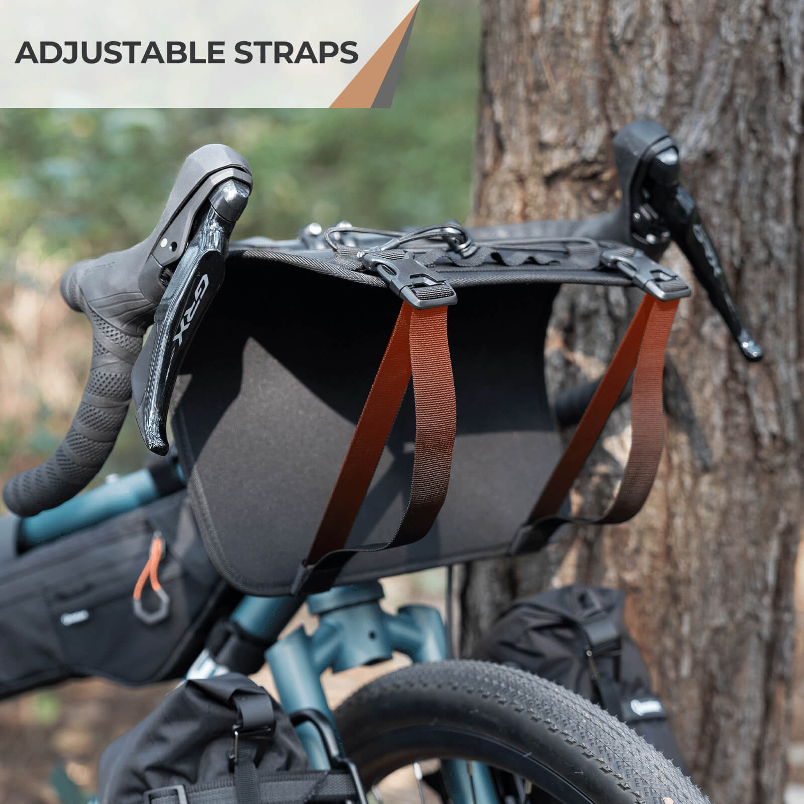 Qunature bikepacking handlebar bag extension rack
#color_khaki
