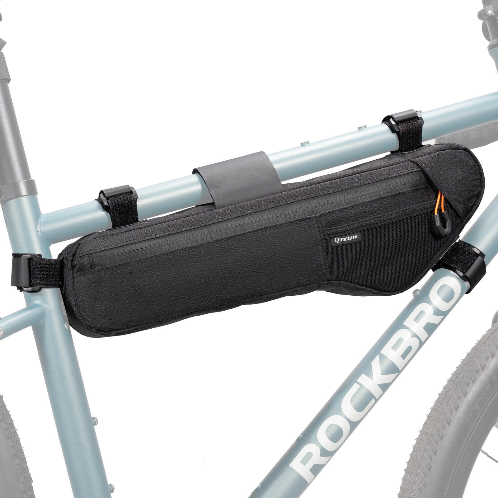 QUNATURE large capacity bikepacking frame bag for cycling and climbing
#color_black