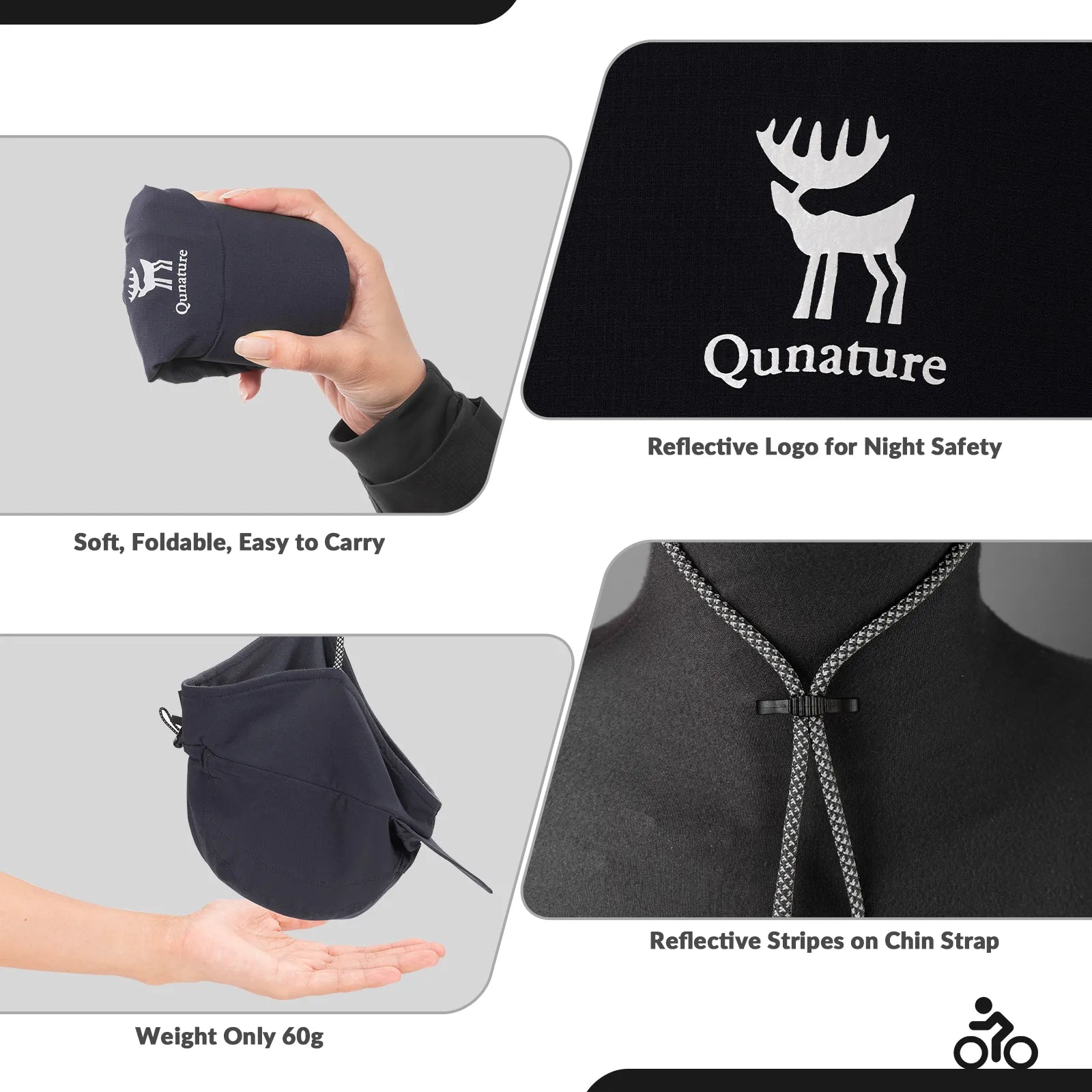 Qunature windproof fleece winter cycling hat with ear flaps for ultimate warmth.
#color_navy