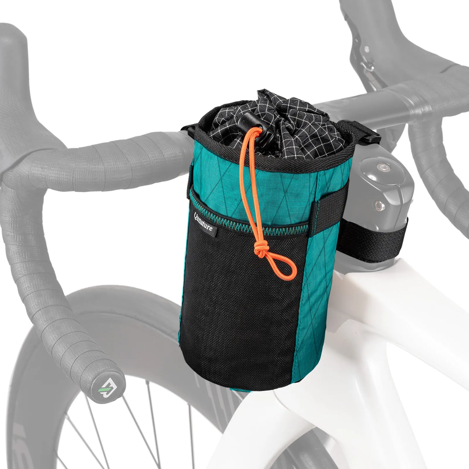 Qunature thermal insulated 1L handlebar bottle bag for bikepacking and long-distance cycling, keeps drinks hot or cold
#color_blue