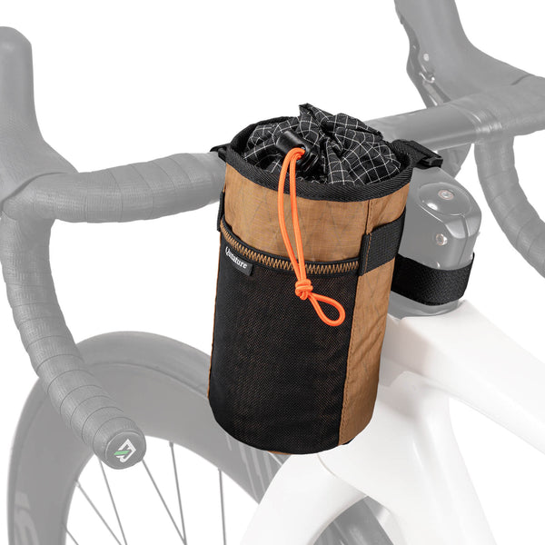 Qunature thermal insulated 1L handlebar bottle bag for bikepacking and long-distance cycling, keeps drinks hot or cold
#color_khaki