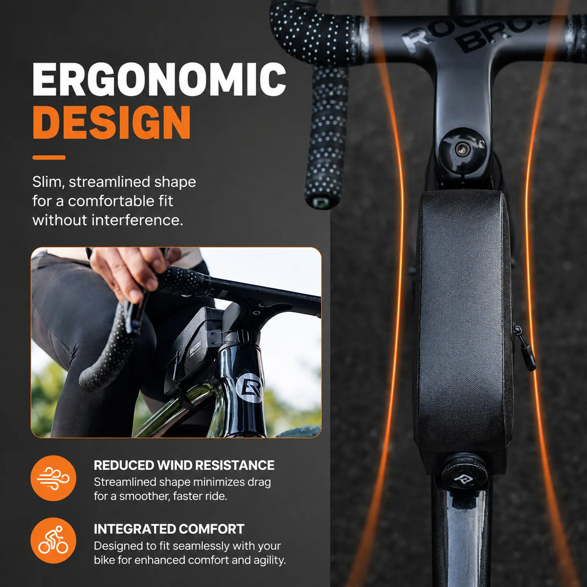 Road to Sky waterproof magnetic bike frame bag, 0.6L to 0.9L capacity
#size_0.6L
