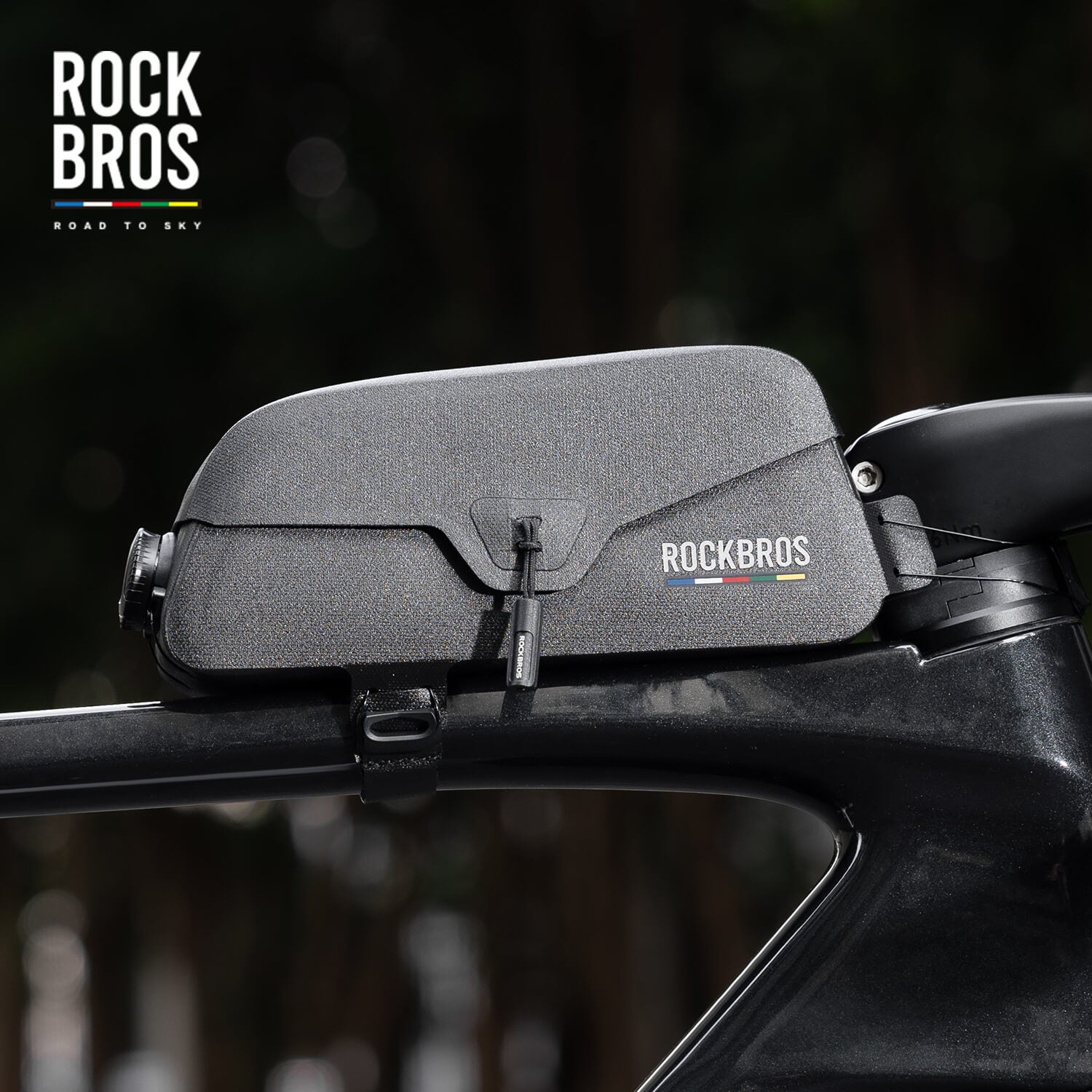 Road to Sky waterproof magnetic bike frame bag, 0.6L to 0.9L capacity
#size_0.6L