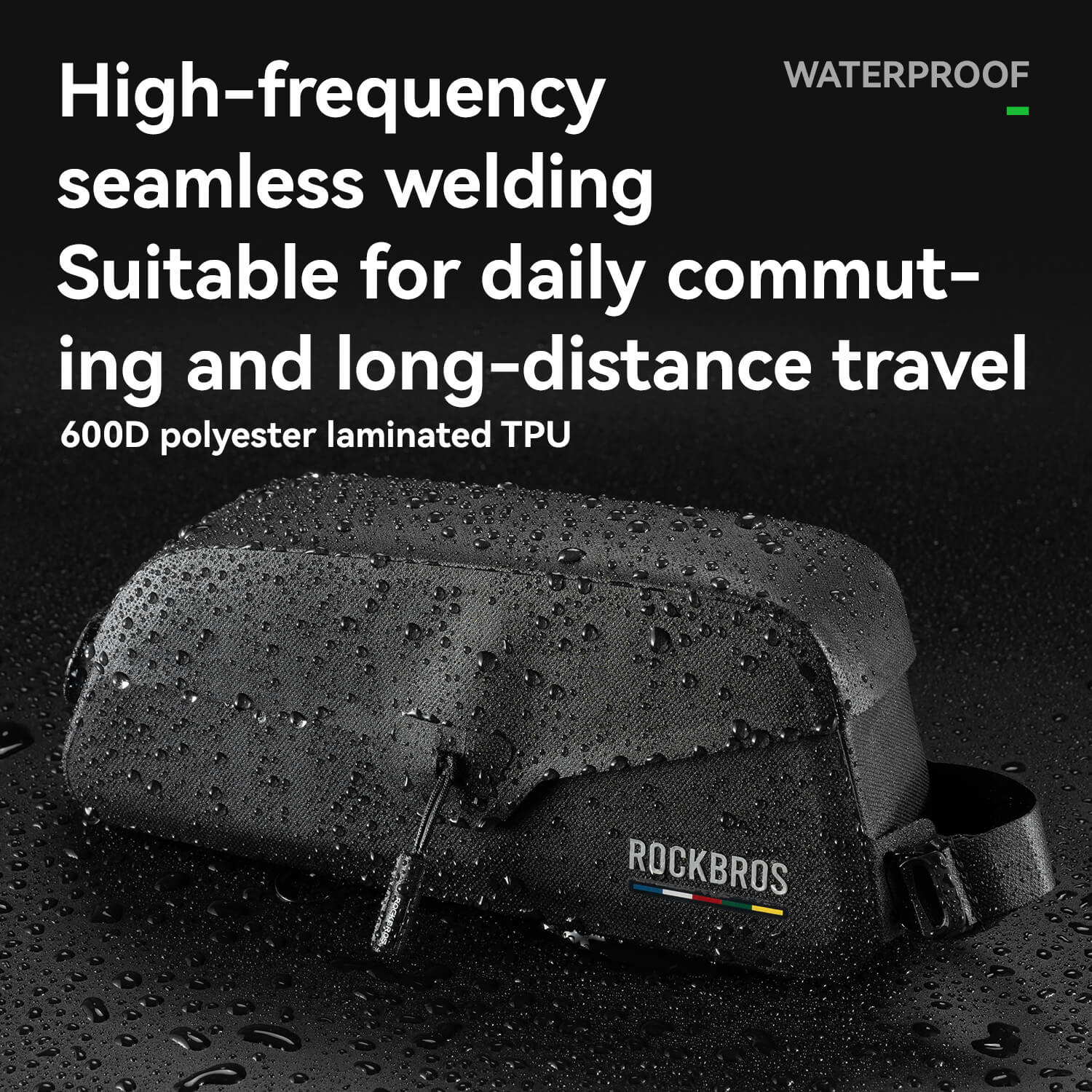 Road to Sky waterproof magnetic bike frame bag, 0.6L to 0.9L capacity
#size_0.6L