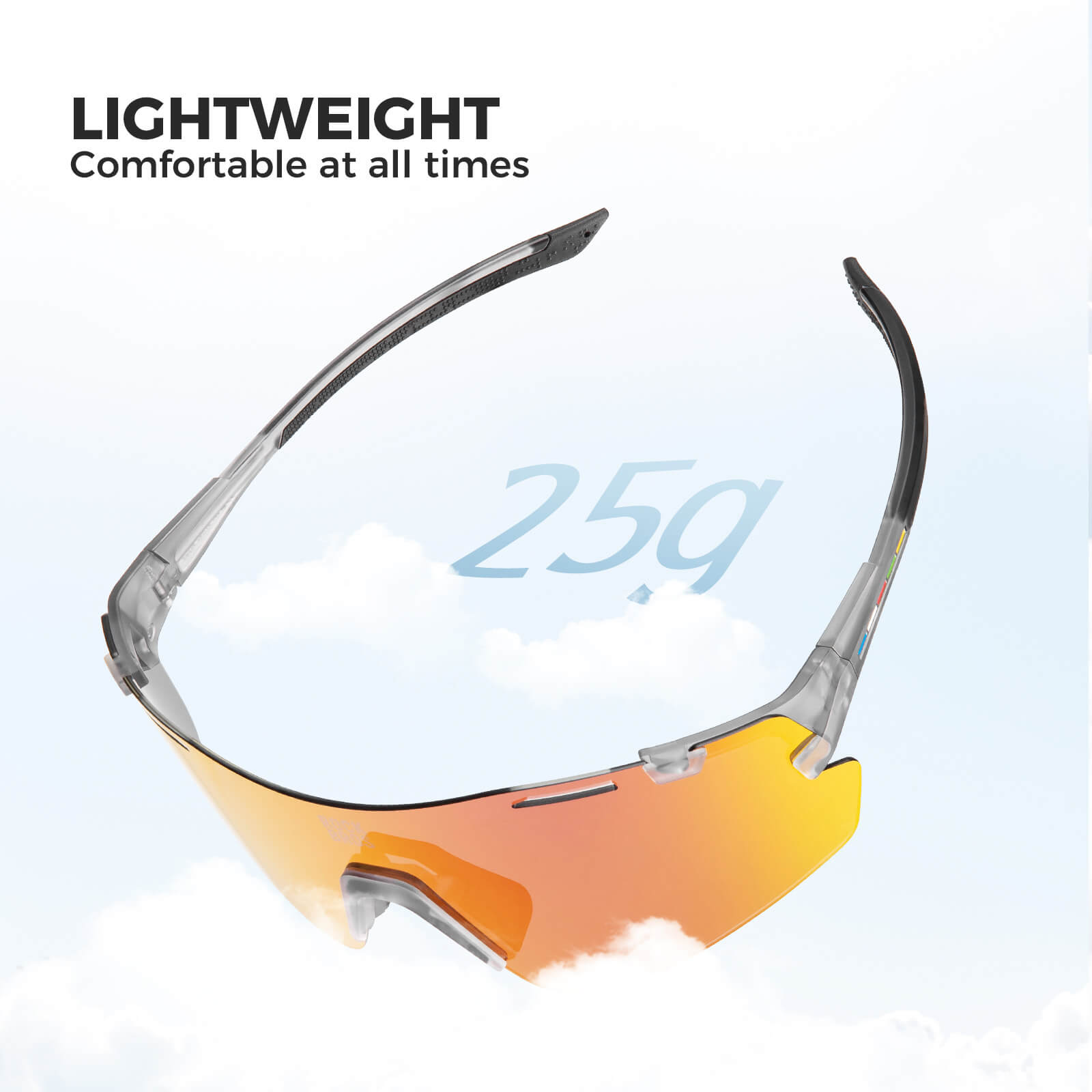 ROCKBROS Road to Sky Photochromatic Cycling Sunglasses - BOUNDLESS, offering advanced photochromic lenses, windproof and sandproof protection, and dynamic light adaptation for an enhanced cycling experience
#color_purple