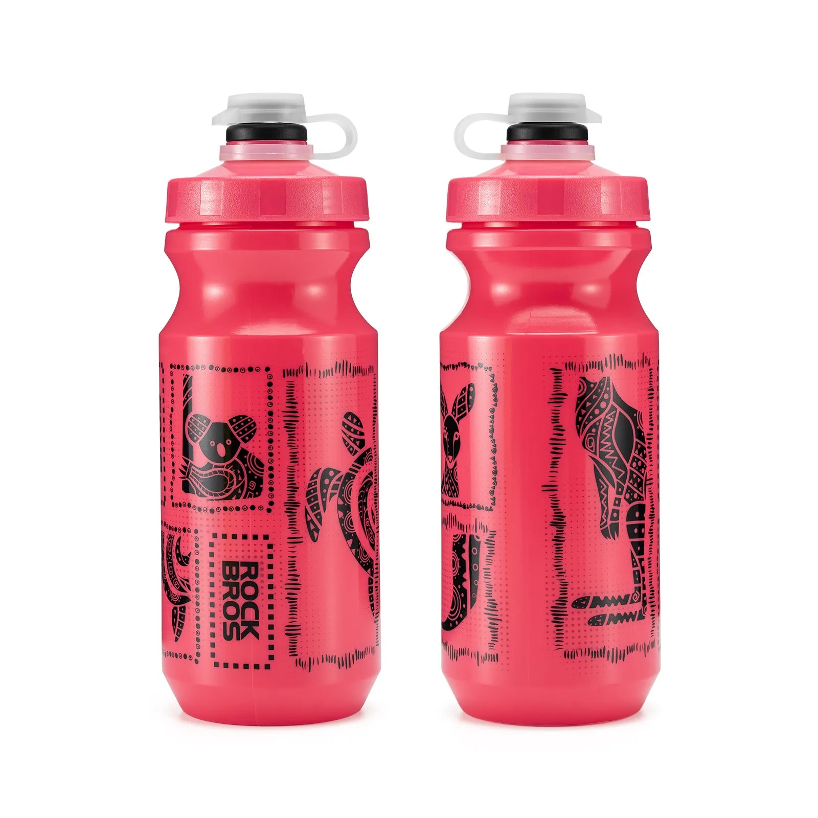 ROCK Squeeze Cycling Bottle 600ml Australia Exclusive version mounted on a road bike frame.
#color_fiesta red