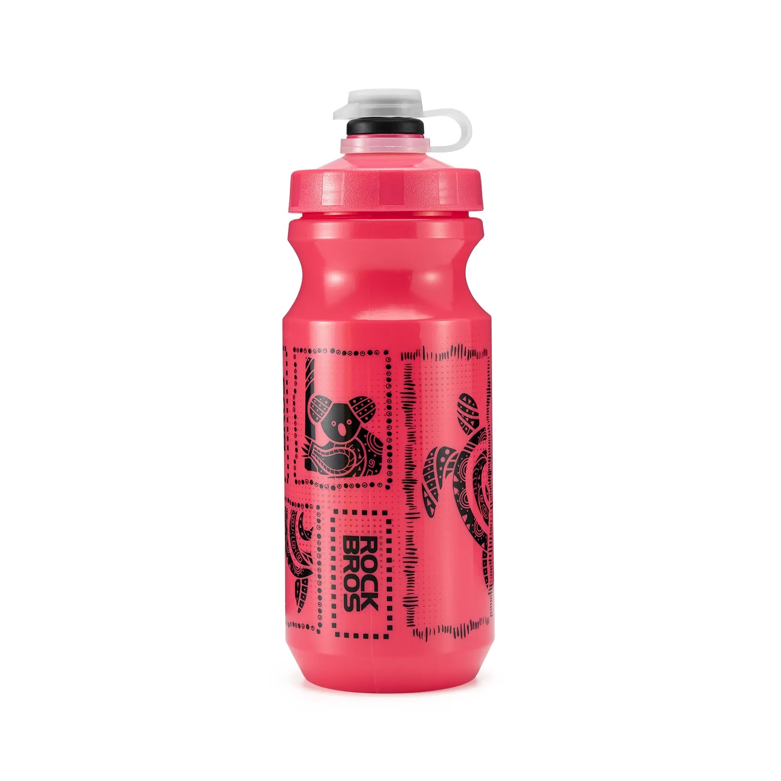 ROCK Squeeze Cycling Bottle 600ml Australia Exclusive version mounted on a road bike frame.
#color_fiesta red
