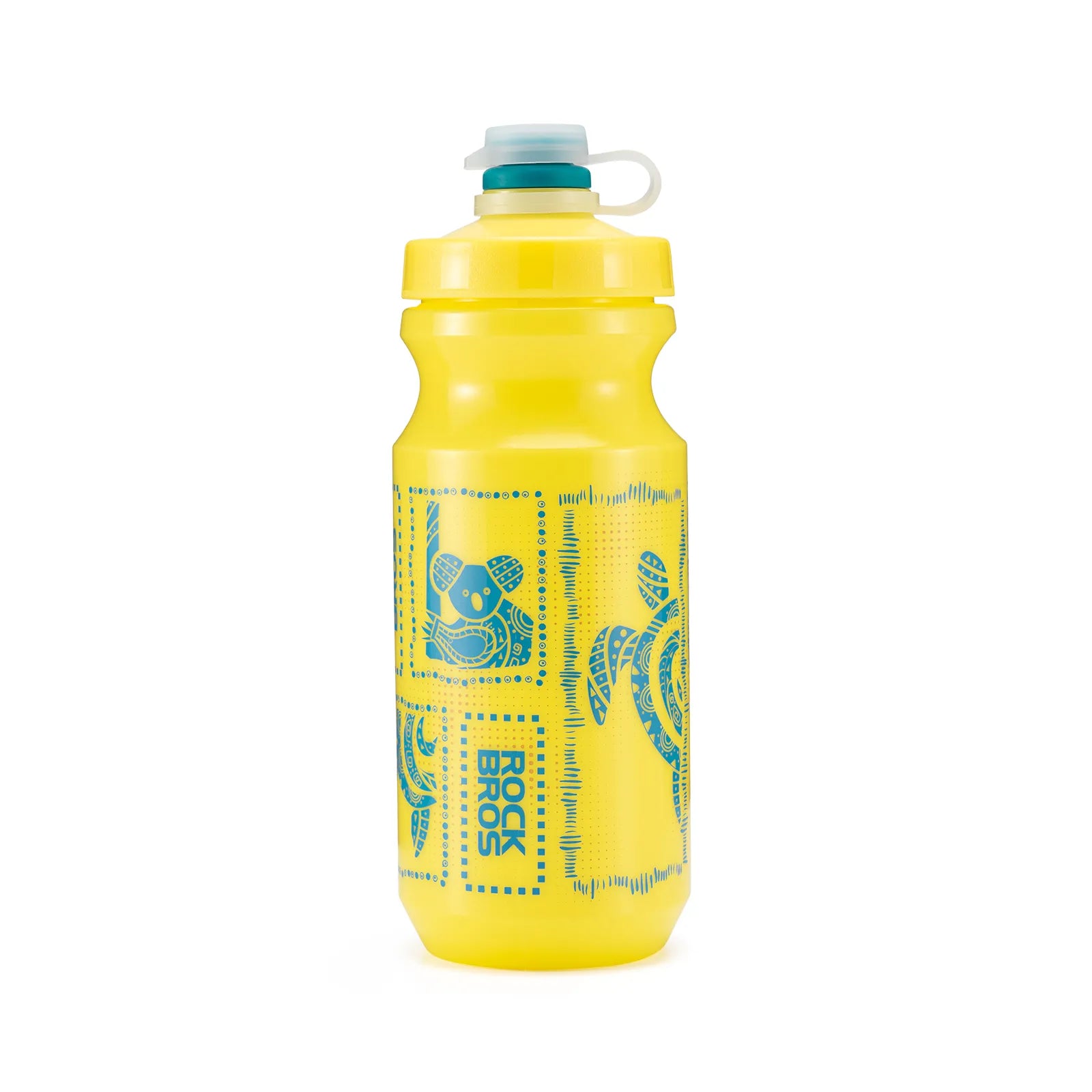 ROCK Squeeze Cycling Bottle 600ml Australia Exclusive version mounted on a road bike frame.
#color_yellow