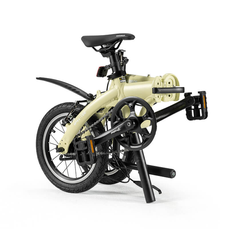rockbros 14 inch lightweight folding bike for urban commuting.
#color_butter cream