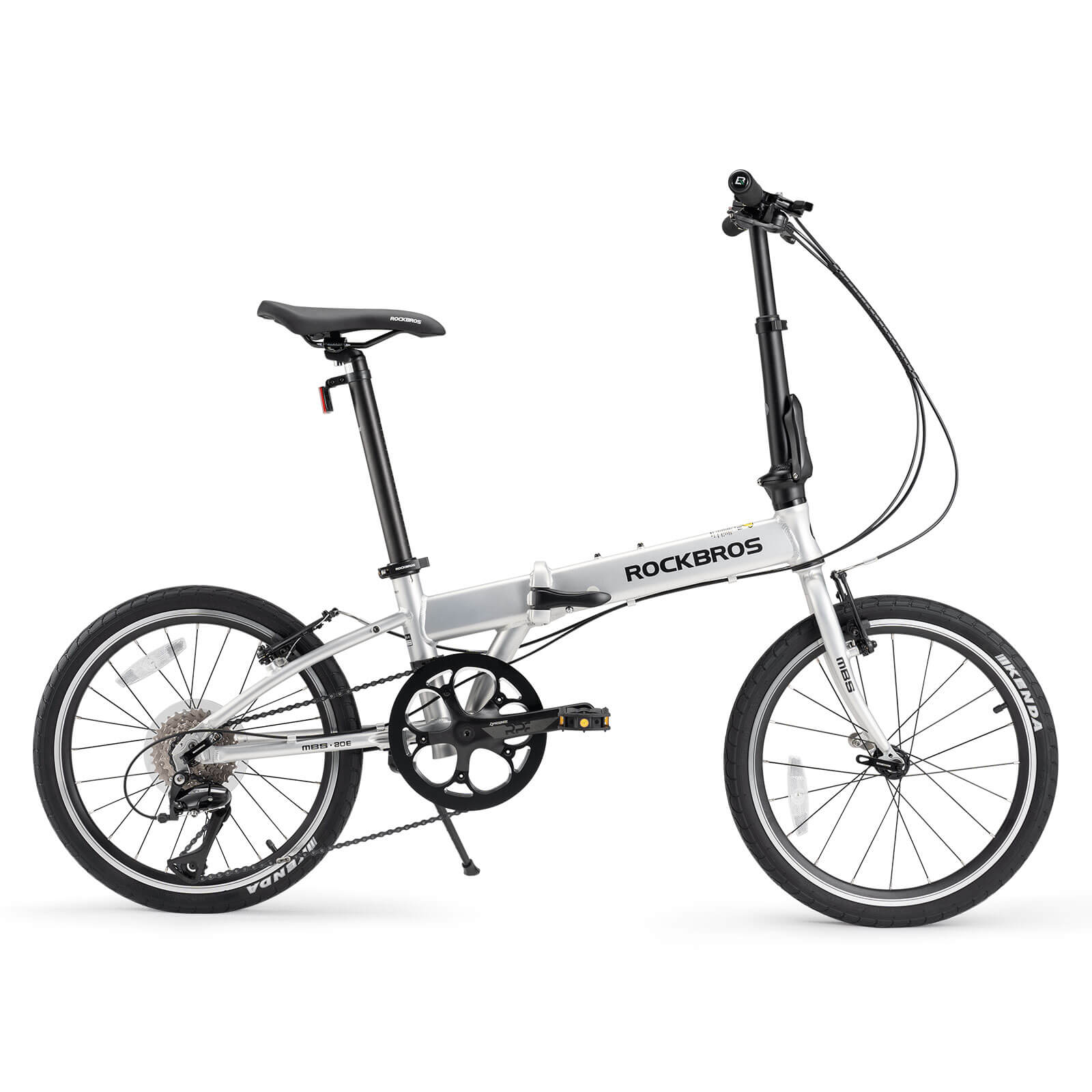 rockbros 20 inch aluminum folding bike 8 speed for city commuting
#color_Silver