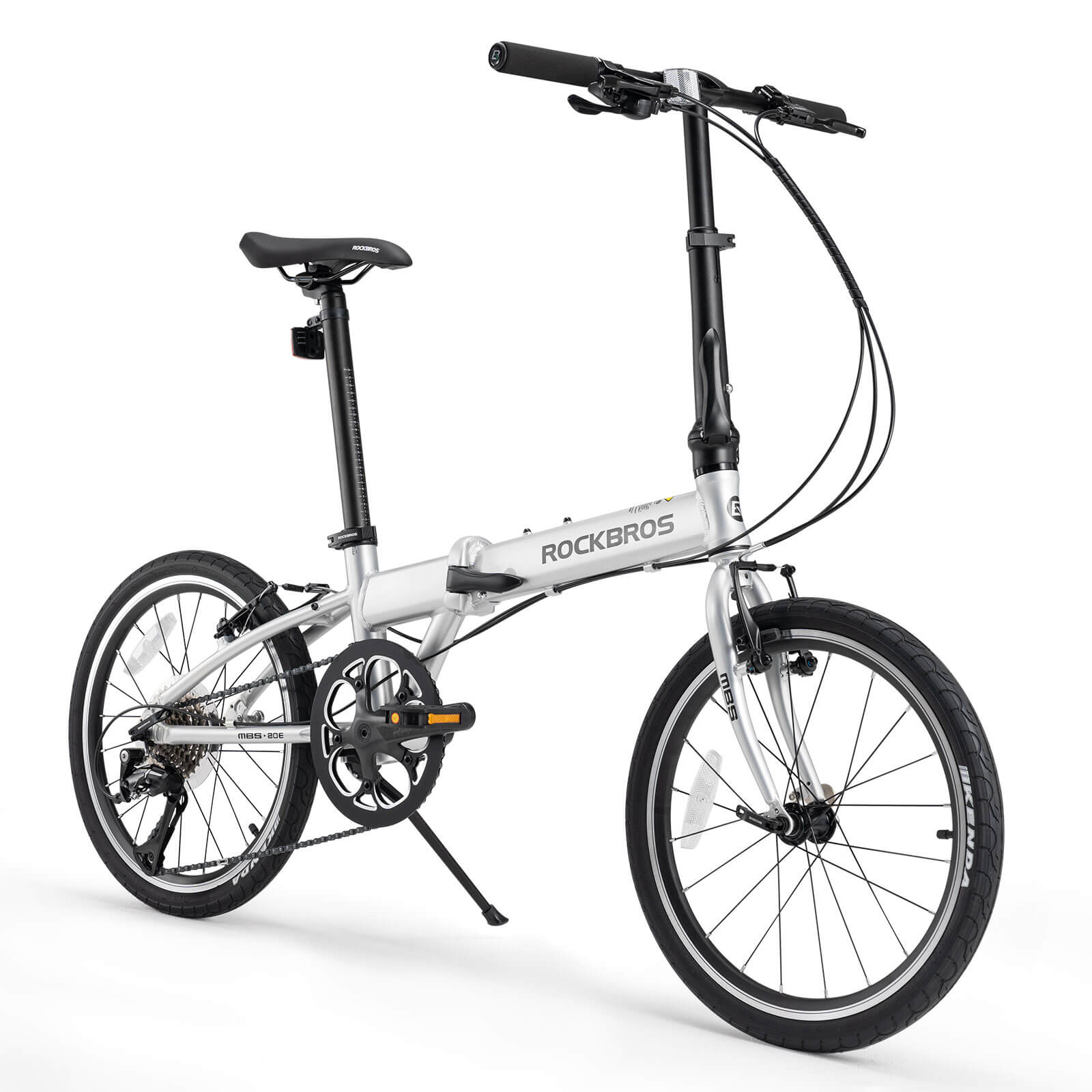 rockbros 20 inch aluminum folding bike 8 speed for city commuting
#color_Silver