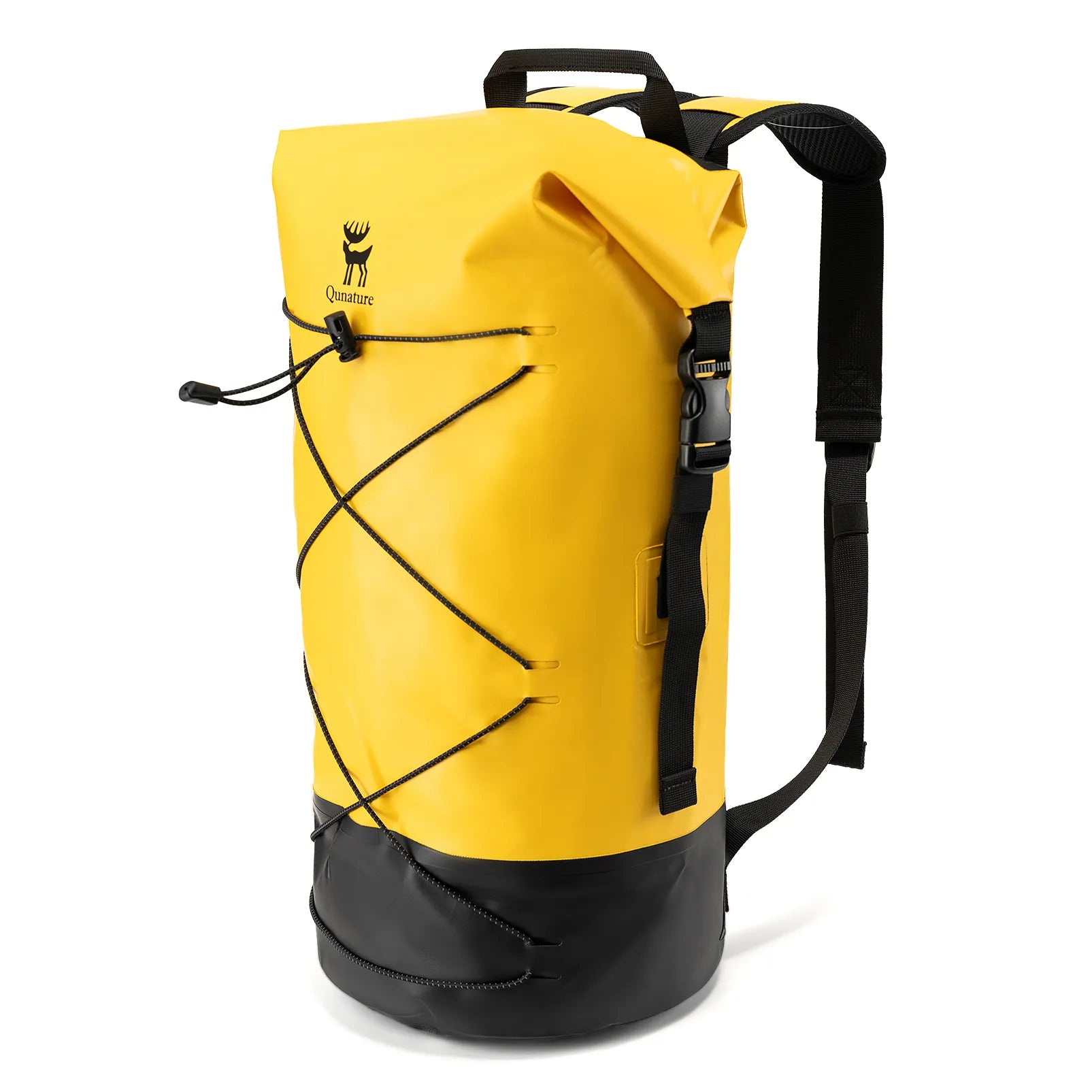 Rockbros 20L waterproof dry bag backpack in black for outdoor adventures.
#color_yellow